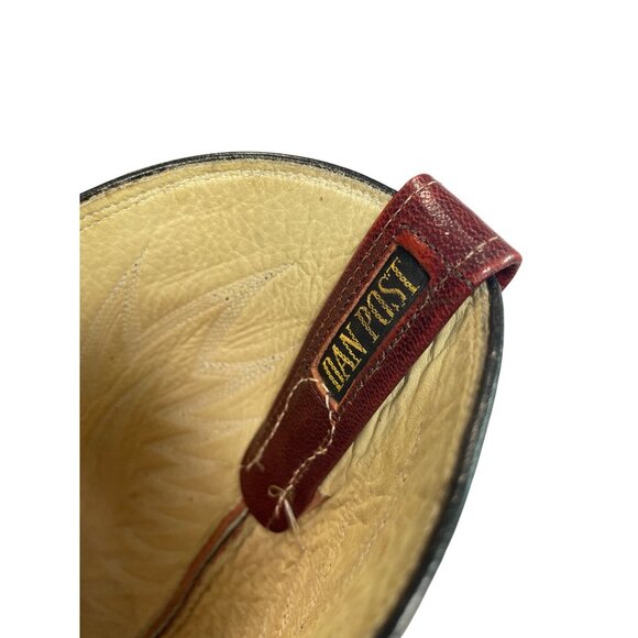 Dan Post Mens Leather Maroon Red Western Cowboy Mid Calf Boots Sz 11.5D SKU 9580 - Picture 6 of 16